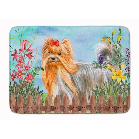 Carolines Treasures Yorkshire Terrier Spring Machine Washable Memory Foam Mat CK1247RUG